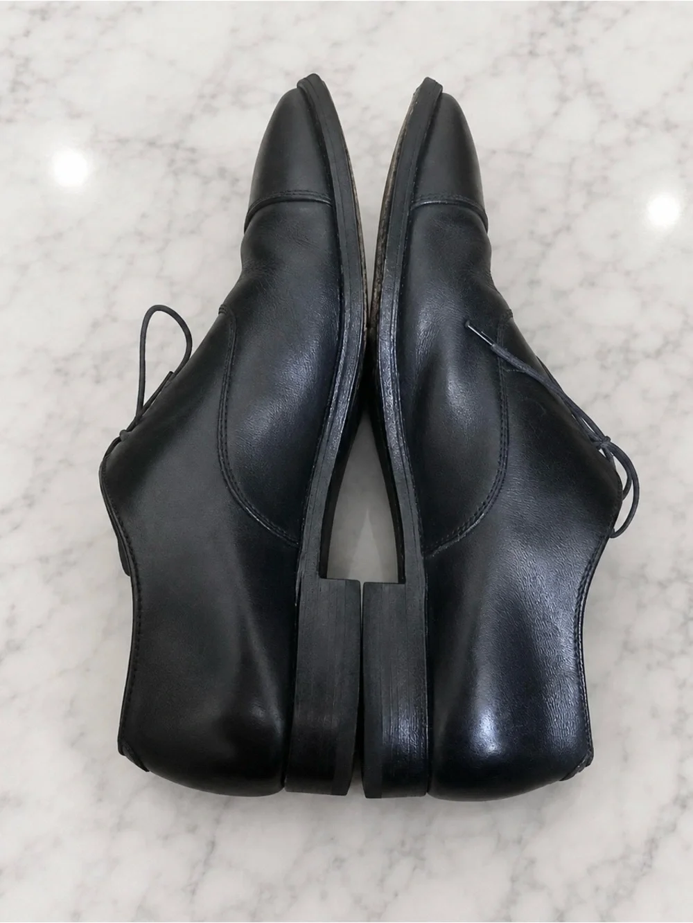 Alden’s Classic Black calfskin Cap-Toe Men's Dress Oxfords-size 10